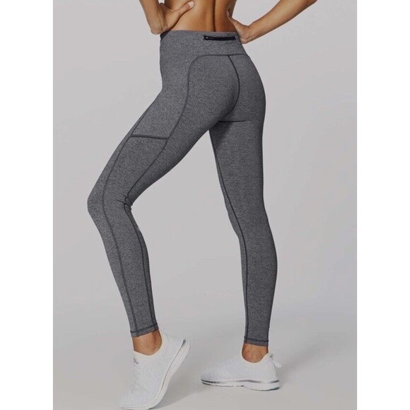 Lululemon Speed Up Tight 28" Full-On Luxtreme Heather Black Leggings Sz 6 W5ATOS - Picture 3 of 15